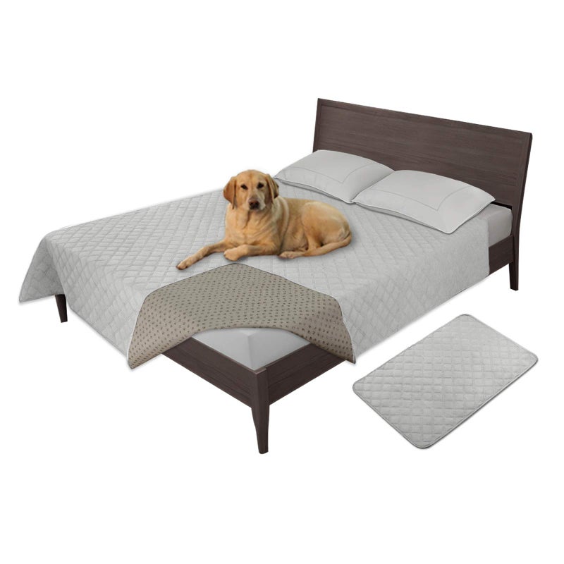 Easy-Going 100% Waterproof Dog Bed Cover, Non-Slip Pet Blanket for Furniture, Washable Couch Cover, Repleasement Sofa Cover (52X82 in,Light Gray) - Image 1